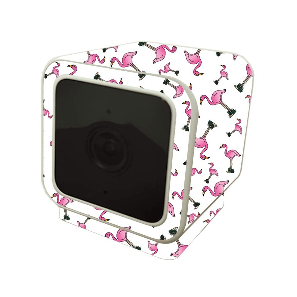 MightySkins Skin Compatible with Wyze Cam V3 - Cool Flamingo | Protective, Durable, and Unique Vinyl Decal wrap Cover | Easy to Apply, Remove, and Change Styles | Made in The USA