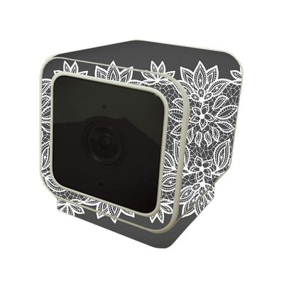 MightySkins Skin Compatible with Wyze Cam V3 - Floral Lace | Protective, Durable, and Unique Vinyl Decal wrap Cover | Easy to Apply, Remove, and Change Styles | Made in The USA