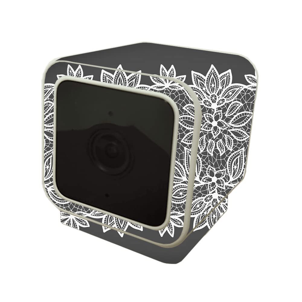 MightySkins Skin Compatible with Wyze Cam V3 - Floral Lace | Protective, Durable, and Unique Vinyl Decal wrap Cover | Easy to Apply, Remove, and Change Styles | Made in The USA