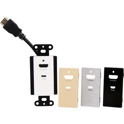 C2G C2G42395 HDMI Inline Extender Decorative Wall Plate w/Interchangeable Covers Faceplate, Multi
