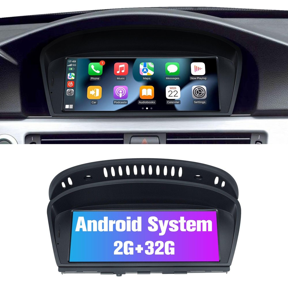 Car GPS Navigator Android 11.0 Auto Stereo for BMW 3 5 Series E90 E60 with iDrive System Retained 8.8 inch IPS Touch Screen, CarPlay (2005-2008 CCC System, Octa Core 2GB RAM 32GB ROM)