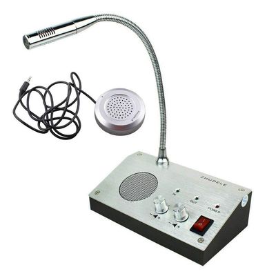 Dual-Way Audio Bank Office Store Station Dual Way Window Counter Intercom,Window Speaker System