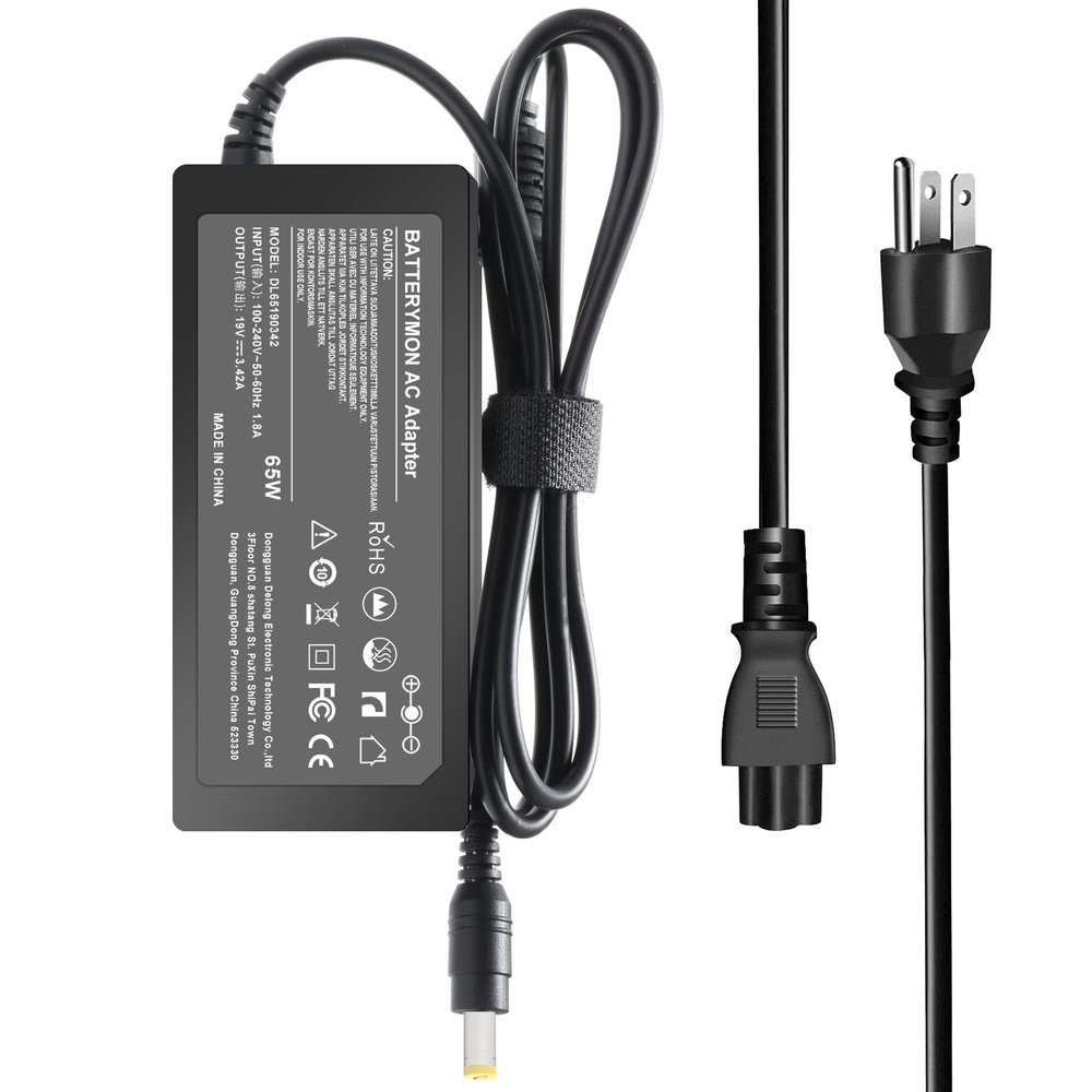 19V Power Supply Cord Compatible with Acer Monitor LCD S202HL S220HQL S230HL S231HL S232HL S240HL S241HL S271HL H236HL H226HQL HN274H H276HL G236HL G237HL S202HL R240HY SA230