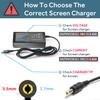 19V Power Supply Cord Compatible with Acer Monitor LCD S202HL S220HQL S230HL S231HL S232HL S240HL S241HL S271HL H236HL H226HQL HN274H H276HL G236HL G237HL S202HL R240HY SA230 view 4