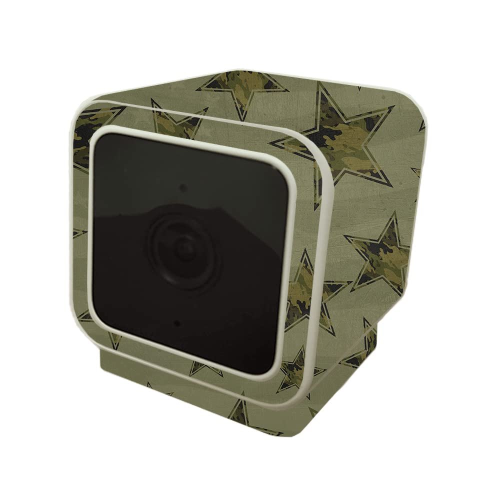 MightySkins Skin Compatible with Wyze Cam V3 - Army Star | Protective, Durable, and Unique Vinyl Decal wrap Cover | Easy to Apply, Remove, and Change Styles | Made in The USA