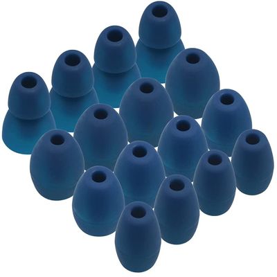 16pcs Blue Ear Tips Ear Buds Ear Gels Replacement for Beat s by dr dre BeatsX Earphones, JNSA Eartips Earbuds Eargels Compatible with Beat s X, SML and Double Flange, Blue