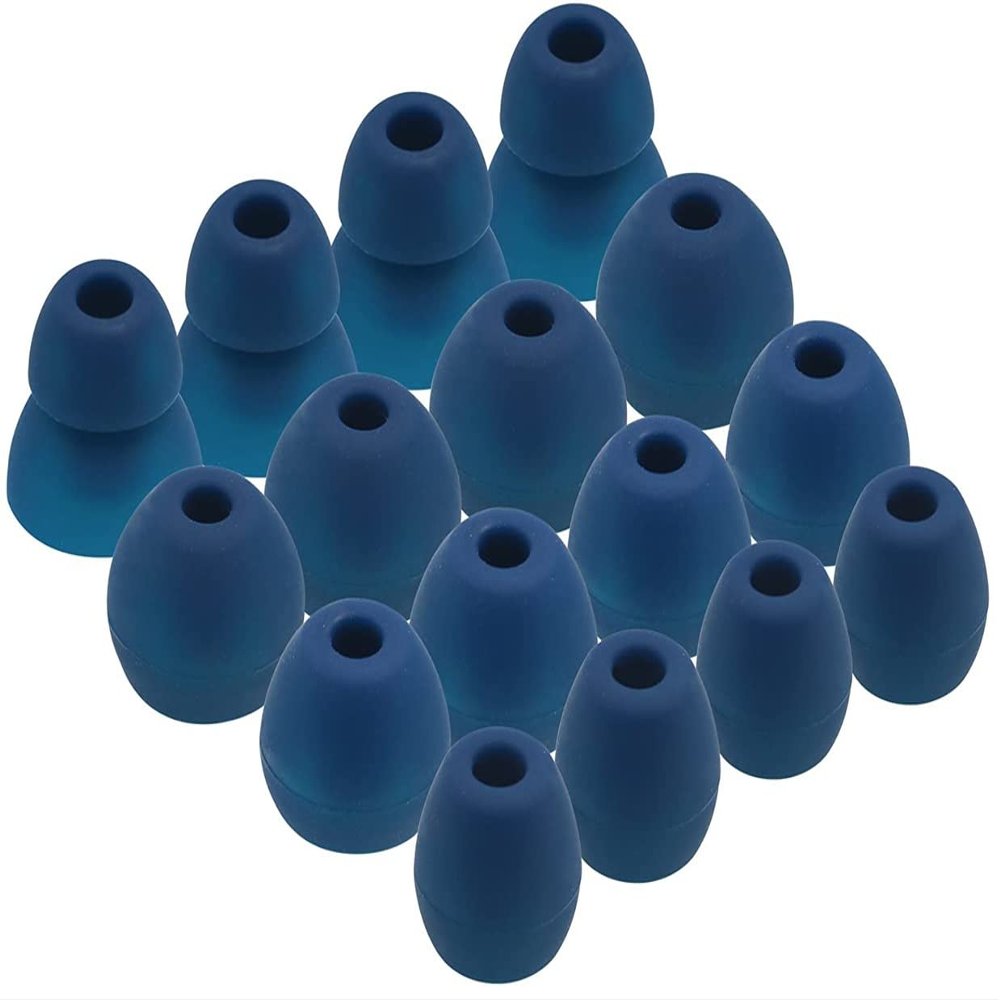 16pcs Blue Ear Tips Ear Buds Ear Gels Replacement for Beat s by dr dre BeatsX Earphones, JNSA Eartips Earbuds Eargels Compatible with Beat s X, SML and Double Flange, Blue