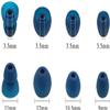 16pcs Blue Ear Tips Ear Buds Ear Gels Replacement for Beat s by dr dre BeatsX Earphones, JNSA Eartips Earbuds Eargels Compatible with Beat s X, SML and Double Flange, Blue view 2