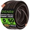 GEARit 1/0 Gauge Wire (50ft - Black Translucent) Copper Clad Aluminum CCA - Primary Automotive Wire Power/Ground, Battery Cable, Car Audio Speaker, RV Trailer, Amp, Electrical 0ga AWG 50 Feet view 1