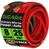 GEARit 8 Gauge Wire, for Automotive Power/Ground, Battery Cable, Car Audio, RV, Amp, CCA, Automotive Wire, Amp Kit, Battery Cables, Wiring Kit, (25 feet Each- Black/Red) view 1