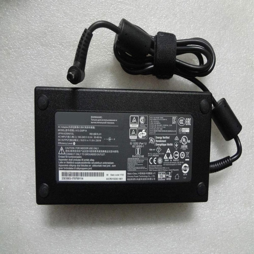 19.5V 11.8A 230W Charger Adapter A17-230P1A for Chicony Gigabyte AERO 15-X9-RT5P