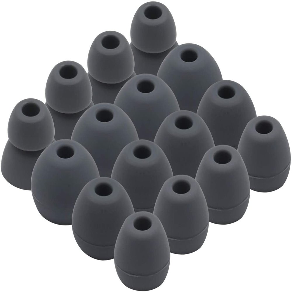 16pcs Gray Ear Tips Ear Buds Ear Gels Replacement for Beat s by dr dre BeatsX Earphones, JNSA Eartips Earbuds Eargels Compatible with Beat s X, SML and Double Flange, Gray