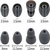 16pcs Gray Ear Tips Ear Buds Ear Gels Replacement for Beat s by dr dre BeatsX Earphones, JNSA Eartips Earbuds Eargels Compatible with Beat s X, SML and Double Flange, Gray view 2