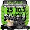 GEARit 3 Prong Dryer Cord, 25 Ft Dryer Extension Cord, NEMA 10-30P to 10-30R, 30 Amp 220V 240V Heavy Duty, 10/3 AWG STW Copper Cable, 3 Prong Dryer Extension Cord for Older Outlets view 1