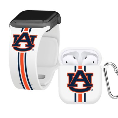 Affinity Bands Auburn Tigers HD Combo Package Compatible with Apple Watch and AirPods Gen 1 & 2 (38/40/41mm (42mm Series 11) Short Stripes)