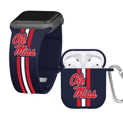 Affinity Bands Mississippi State Bulldogs HD Combo Package Compatible with Apple Watch and AirPods Gen 1 & 2 (38/40/41mm (42mm Series 11) Long Stripes)
