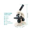 ZTBH Microscope Accessories Kit Monocular Biological Microscope 70X-400X Student Science Education Kid Gift Microscope Slides (Color : with 5pcs Slides, Magnification : 70X 150X 400X) view 4