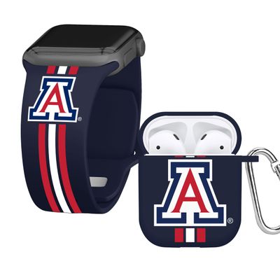 Affinity Bands Arizona Wildcats HD Combo Package Compatible with Apple Watch and AirPods Gen 1 & 2 (38/40/41mm (42mm Series 11) Long Stripes)