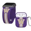 AFFINITY BANDS Washington Huskies HD Combo Package Compatible with Apple Watch and AirPods Gen 1 & 2 (38/40/41mm (42mm Series 11) Long Stripes) view 1