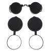 3Pcs Rubber Objective Lens Cover Eyepiece Flip- Open Scope Cover for Binoculars Telescope Accessories (Black) view 1