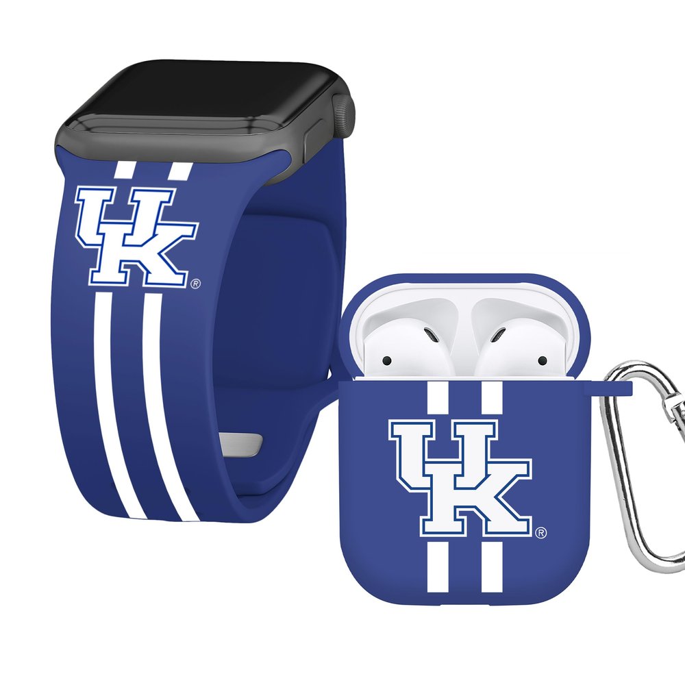 Affinity Bands Kentucky Wildcats HD Combo Package Compatible with Apple Watch and AirPods Gen 1 & 2 (38/40/41mm (42mm Series 11) Short Stripes)