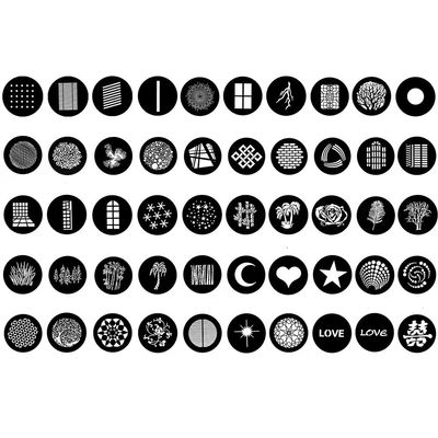 50 Styles Optical Background Shape Effect Transparencies Graphics Insertion (Caliber : 58mm, Color : 50 Styles)