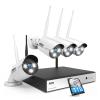 5MP Wireless Security Camera System No Hard Drive, 8 Channel Surveillance NVR Kits and 4pcs Super HD 5MP Outdoor Indoor WiFi Bullet Camera for Home Full Color Night Vision (3MP) view 1
