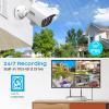 5MP Wireless Security Camera System No Hard Drive, 8 Channel Surveillance NVR Kits and 4pcs Super HD 5MP Outdoor Indoor WiFi Bullet Camera for Home Full Color Night Vision view 3
