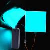 Flexible Led Panel,Electroluminescent Panel Sheet EL Tape Cuttable Soft for Mask Eye Cosplay Party Decor DIY-Continuous/Slow Flash/Fast Strobe 10x10cm (lightblue, 10x10) view 2
