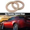 X AUTOHAUX 2 Pcs 5" Universal Wooden Car Speaker Subwoofer Mounting Spacer Rings Adapter Bracket Holder Plate view 2