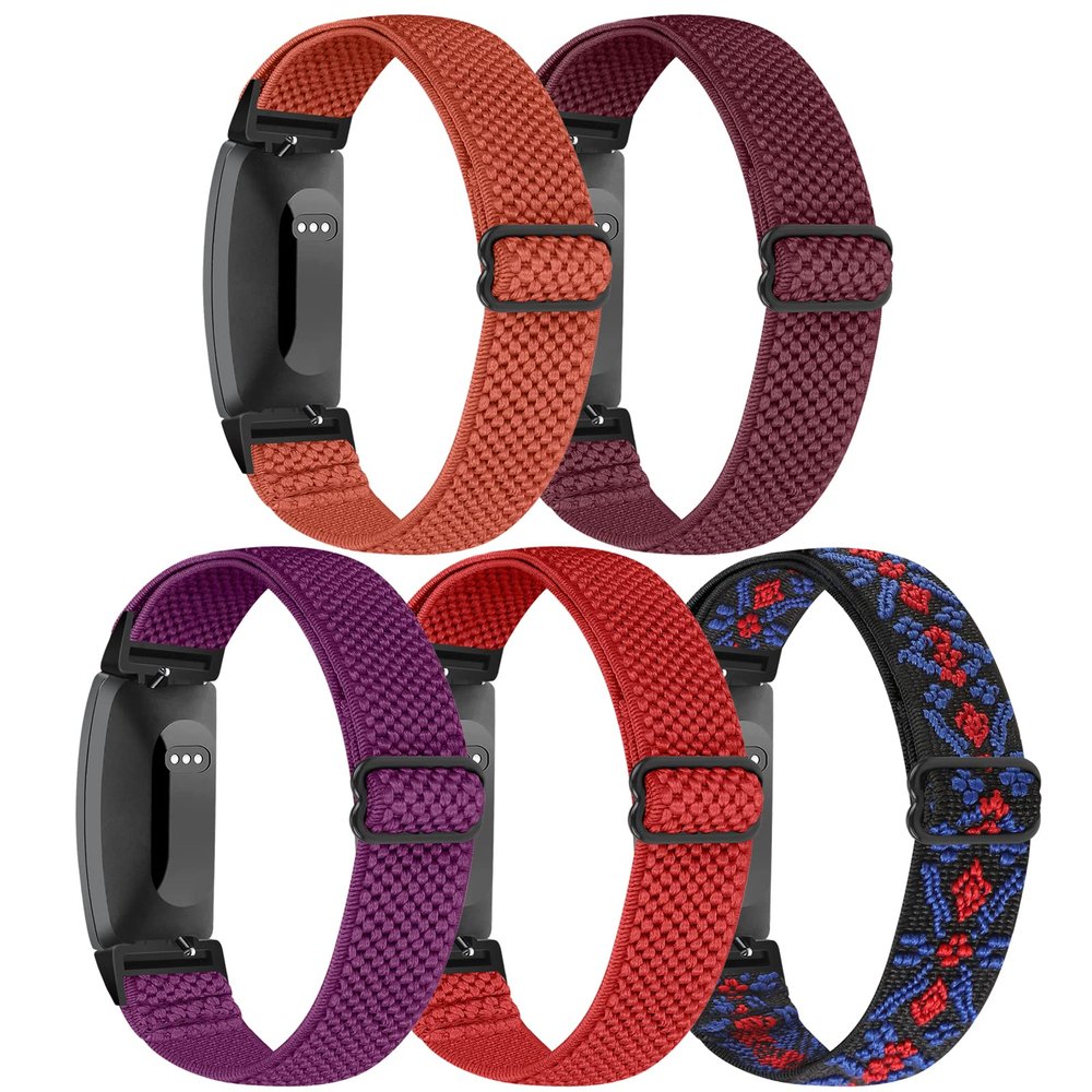 enkic Elastic Watch Band Compatible with Fitbit Inspire /3/2/HR/Ace 2/3, Soft Nylon Sport Wristband Replacement Straps For Women & Men