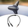 X AUTOHAUX Universal Car Radio Auto Antenna Splitter 1 Male to 2 Female Aerial Adapter Plug Connector Cable FM AM Stereo Audio Y Shape Extension 40-UV43 view 3