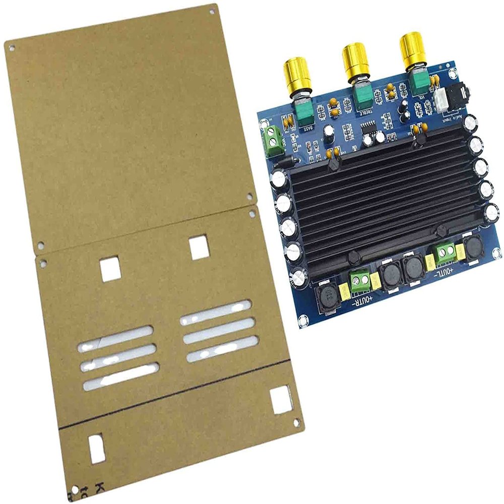 XH-M549 Volume Amplifier with Tone 150W Digital Power Amplifier Board TPA3116D2 Digital Audio Amplifier Board 2.0 Channel (Board+Shell) (Board+Shell)