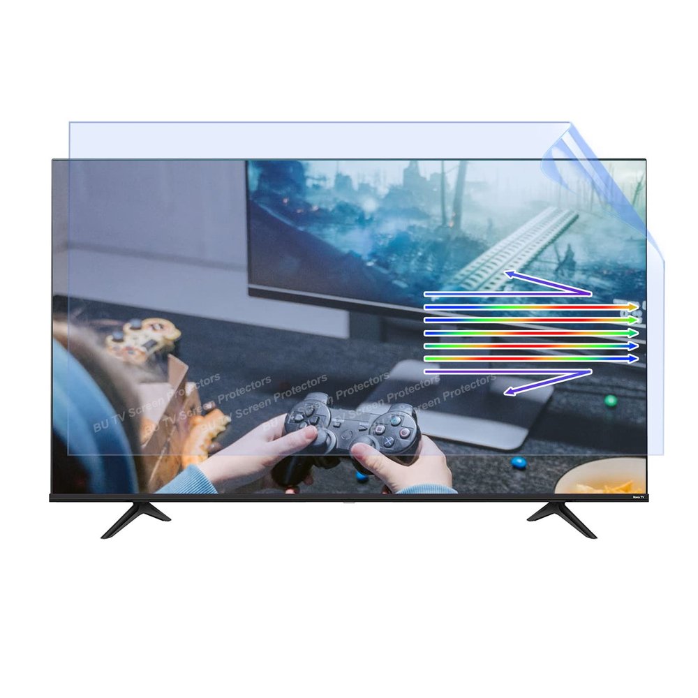 65 Inches Anti Blue Light TV Film - Anti- UV Screen Protector Filter Blocking Blue Light from 380 to 495Nm,75" 1645 * 930
