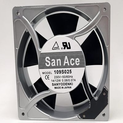 109S025 120x120x38mm 230V 0.08/0.07A 14/12W 2700RPM 138CFM 12CM Cooling Fan