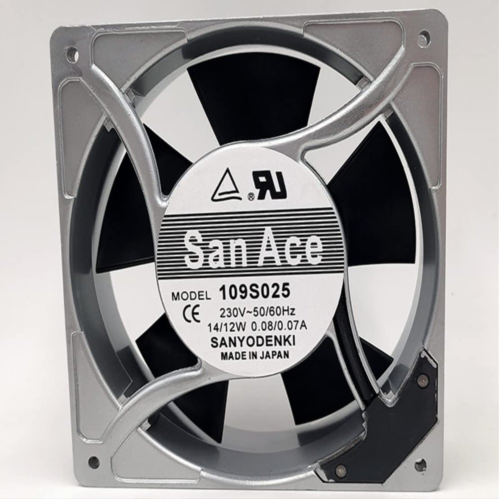 109S025 120x120x38mm 230V 0.08/0.07A 14/12W 2700RPM 138CFM 12CM Cooling Fan