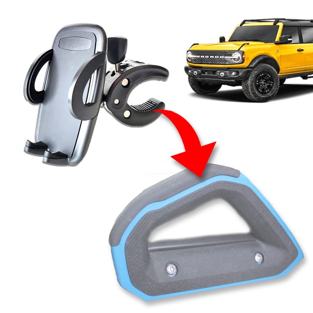 Phone Mount for Ford Bronco Center Console for 2024 2025 2026 | Stabilized for Offroad | Compatible with Magsafe, Magnetic, clamp on, Wireless, and cradcle on a Dashboard