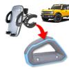 Phone Mount for Ford Bronco Center Console for 2024 2025 2026 | Stabilized for Offroad | Compatible with Magsafe, Magnetic, clamp on, Wireless, and cradcle on a Dashboard view 1