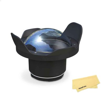 Seafrogs WA005-F Optical Glass [40m/130ft] 6" Inch Wide-Angle Dome Port Fisheye Wide Angle Lens for SeaFrogs Meikon Diving Waterproof Housing (90mm* L78mm)