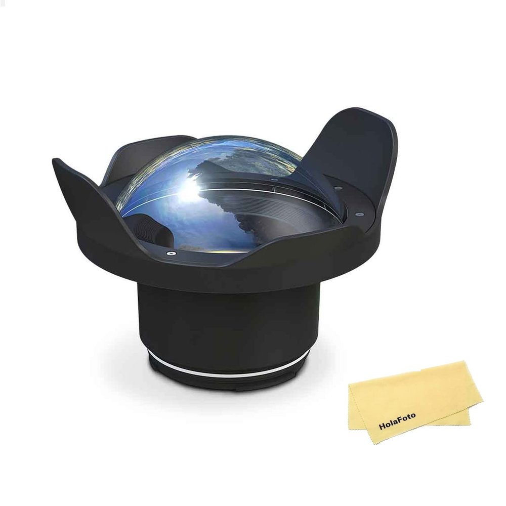 Seafrogs WA005-F Optical Glass [40m/130ft] 6" Inch Wide-Angle Dome Port Fisheye Wide Angle Lens for SeaFrogs Meikon Diving Waterproof Housing (90mm* L78mm)