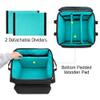 LoDrid Vinyl Record Carrying Bag with Bottom Padded Pad, Album Storage Case with 2 Detachable Dividers Holds up to 60 LP Records, for Travel and Collection, Patented Design, Bag Only, Black view 2