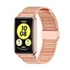 3Chome Band Strap Compatible with Huawei Watch Fit Smartwatch, Stainless Steel Bracelet Wristband Link for Huawei Watch Fit (Rose Gold) view 1