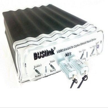 BUSlink CSX-20TSU3KKB 20TB HDD 2FA Bilateral Dual Keys 512-bit AES USB 3.2 Gen 1 (3.0) /eSATA CipherShield FIPS 140-2 HIPAA Hardware Encrypted External Drive