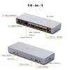 HyperDrive USB C Docking Station 14in1: Dual 4K HDMI, 2 DP, Gigabit Ethernet, USB-A, USB-C, 3.5mm Headphone Jack, DC 135W for MacBook Pro/Air/Dell/HP/Lenovo/Thinkpad and More Type-C Devices view 2