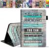 ERWYTYIOI Case for Kindle Fire HD 10/Fire HD 10 Plus Tablet (11th Gen, 2021 Released) - Slim PU Leather Stand Flip Cover with Card Slot & Pencil Holder, Inspirational Quote on Rustic Wooden Board view 1