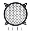 MARRTEUM 12 Inch Plastic Mesh Waffle Speaker Covers with Screws Audio Sub Woofer Grille Net Protector Cover Horn Guard Grills Decorative for DIY Home Audio and Car Speaker, Black, 1 Pack view 1