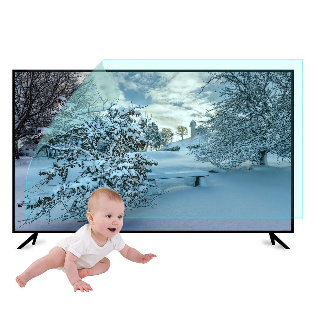 DRILLYR (65" 1440 * 809mm) Protecteur d'cran TV Anti-blouissant mat, Filtre Anti-lumire Bleue/Film Anti-rayures Le filtrage Peut rduire la Fatigue oculaire de l'ordinateur