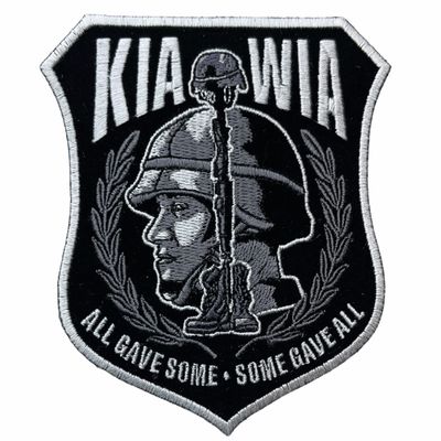 KIA-WIA Killed in Action Wounded in Action All Gave Some 4.5 inch Patch HTL7327 F5D5V