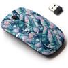 2.4G Wireless Mouse with Cute Pattern Design for All Laptops and Desktops with Nano Receiver - Banana Leaf Unusual view 1