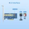 10Gtek M.2 NVMe SSD Adapter Card, PCIe 3.0 x4 Slot (M-Key), Supports NVMe Drives via Bifurcation, Requires BIOS Split Support, for Desktop & Server view 2